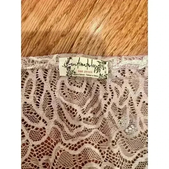 Free People In My Head Sheer Lace Purple Bodysuit Small Fairy Whimsigoth - Picture 5 of 6